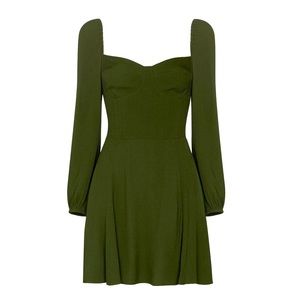 Reformation Mochi Dress Fern Green Size 10 NWT